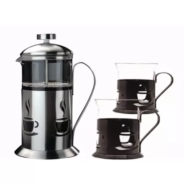 BergHOFF CooknCo 2.5-Cup Stainless Steel and Glass French Press