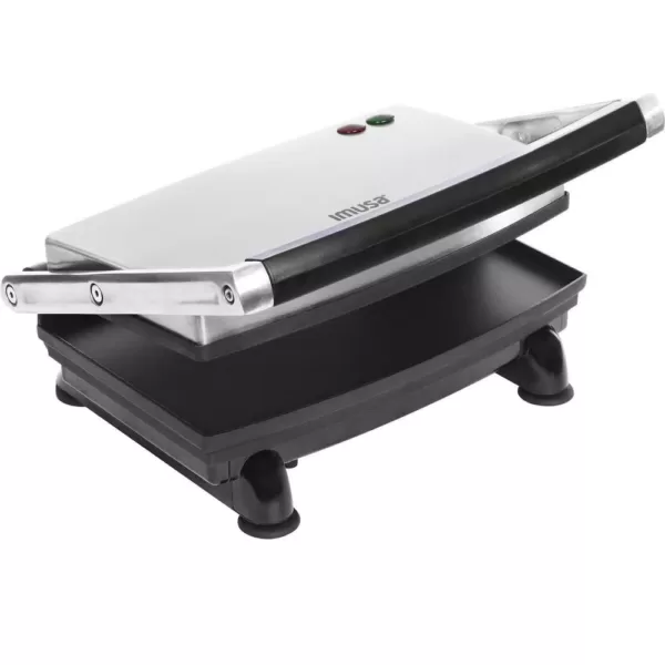 IMUSA 1000 W Silver Non-Stick Panini Press