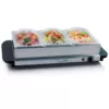 MegaChef 1.5 L Stainless Steel Warming Tray with 3 Crocks