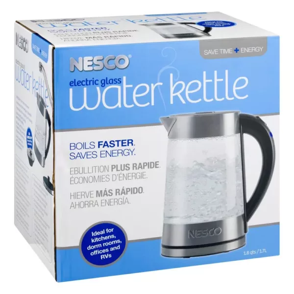 Nesco 7-Cup Silver Electric Kettle with Built-In Cord Storage