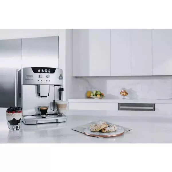 DeLonghi Magnifica Fully Automatic Stainless Steel Espresso Machine with Manual Cappuccino Maker System