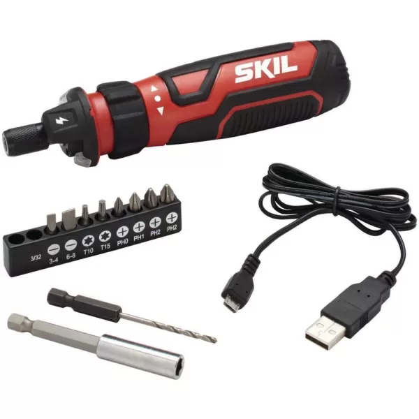 Skil Rechargeable 4-Volt Cordless 1/4 in. Chuck Screwdriver with Circuit Sensor Technology