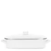 Golden Rabbit Solid White 10.5 qt. Enamelware Roasting Pan with Lid