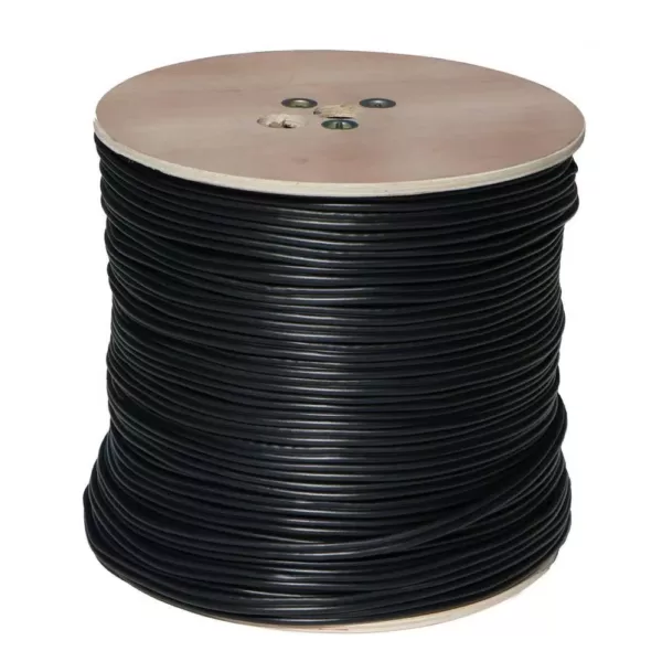 SPT 1000 ft. RG59 Closed Circuit TV Coaxial Cable with 18/2 Power and 24/2 Data - Black