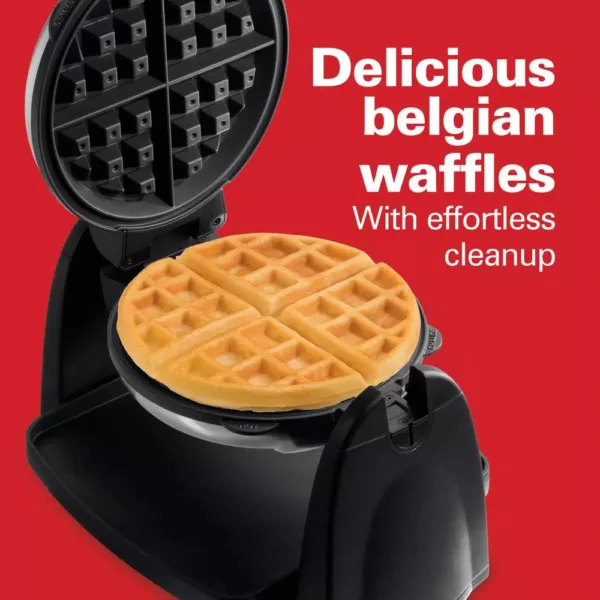 Hamilton Beach Single Waffle Stainless Steel Belgian Waffle Maker