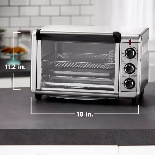 BLACK+DECKER Crisp 'N Bake 1500 W 6-Slice Stainless Steel Toaster Oven