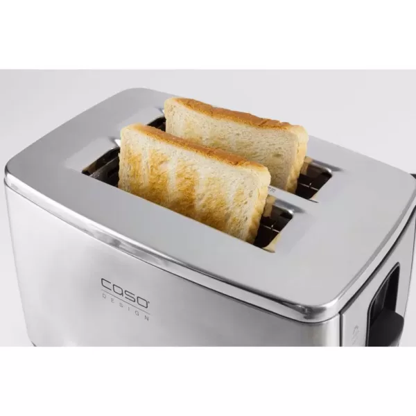 CASO Inox 2-Slice Stainless Steel Wide Slot Toaster with Automatic Shut-Off