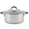 Circulon Momentum 5 qt. Round Stainless Steel Nonstick Dutch Oven with Glass Lid