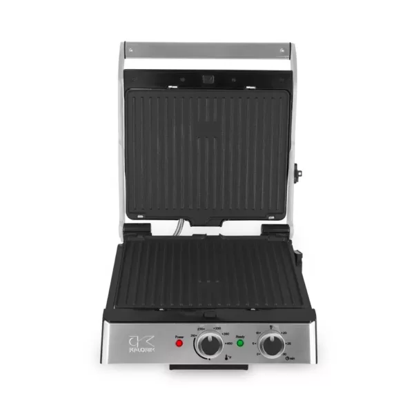 KALORIK Eat Smart 200 sq. in. Stainless Steel Non-Stick Indoor Grill