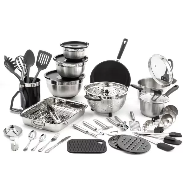 Old Dutch Kitchen in a Box 58-Piece Stainless Steel Cookware Set