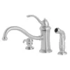 Pfister Marielle Single-Handle Mid-Arc Standard Kitchen Faucet with Side Sprayer and Soap Dispenser in Stainless Steel