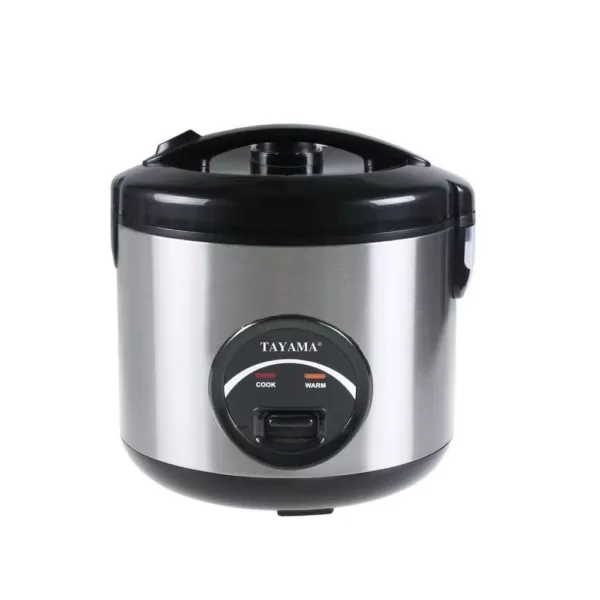 Tayama 10-Cups Stainless Steel Rice Cooker and Food Steamer