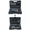 Stanley 1/4 in. & 3/8 in. Drive Full Polish Chrome SAE & Metric Mechanic Tool Set (97-Piece) w/ Bonus  Mechanic Tool Set (68pc)