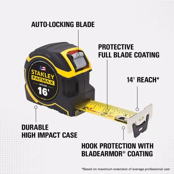 Stanley FATMAX 16 ft. Autolock Tape Measure