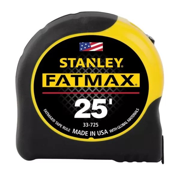 Stanley FATMAX 25 ft. x 1-1/4 in. Auto Lock Tape Measure with Bonus FATMAX 25 ft. x 1-1/4 in. Tape Measure