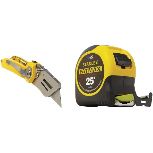 Stanley Fatmax 25 ft. Tape Measure with Bonus Fixed Blade Folding Knife