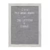 Stonebriar Collection Gray Felt Memo Board with White Wash Wooden Frame