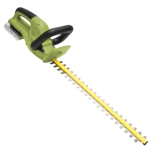 Sun Joe 22 in. 24-Volt Lithium-Ion Cordless Hedge Trimmer Kit with 2.0 Ah Battery Plus Charger