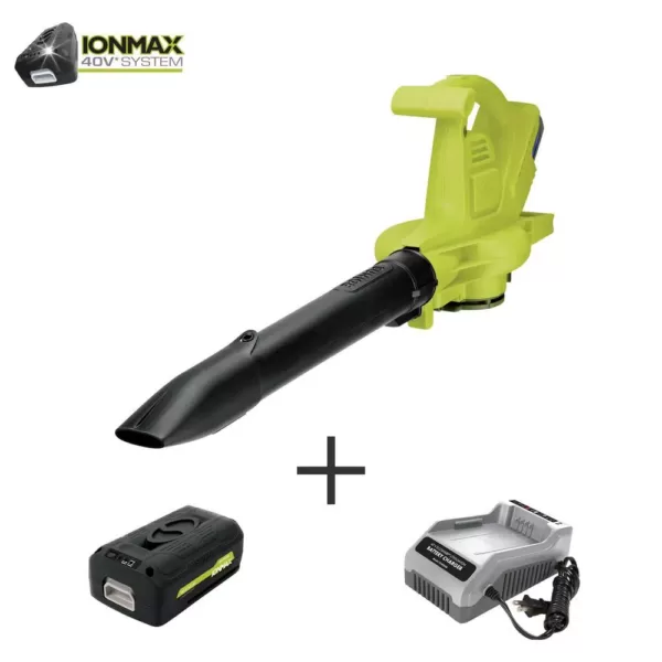 Sun Joe 200 MPH 350 CFM 40-Volt Cordless Electric Handheld Leaf Blower/Vacuum/Mulcher Kit with 5.0 Ah Battery + Charger