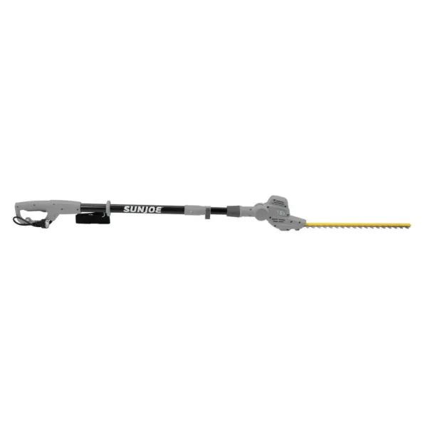 Sun Joe 18 in. 3.8 Amp Electric Telescoping Pole Hedge Trimmer, Gray