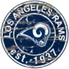 Adventure Furniture 24" NFL Los Angeles Rams Round Distressed Sign