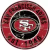 Adventure Furniture 24" NFL San Francisco 49ers Round Distressed Sign