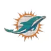 Adventure Furniture NFL Indoor Miami Dolphins Distressed Logo Cutout Wood Sign