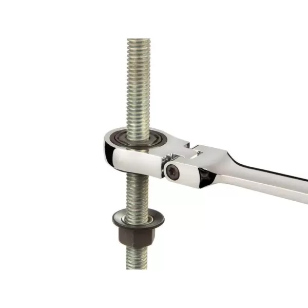 TEKTON 13 mm x 15 mm Flex-Head Ratcheting Box End Wrench