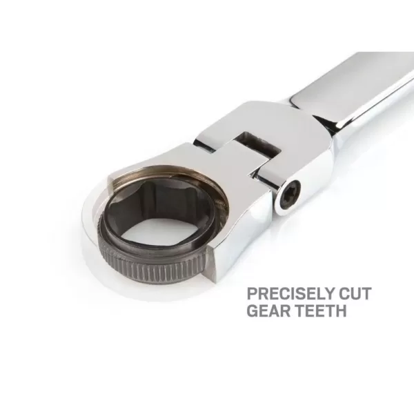 TEKTON 6-Piece Extra Long Flex-Head Ratchet Box End Wrench Set (8-19 mm)