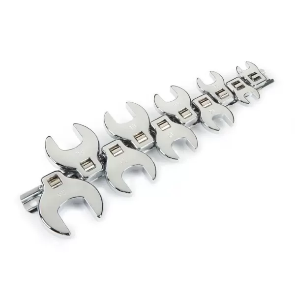 TEKTON 3/8 in. Drive 10-24 mm Crowfoot Wrench Set (10-Piece)
