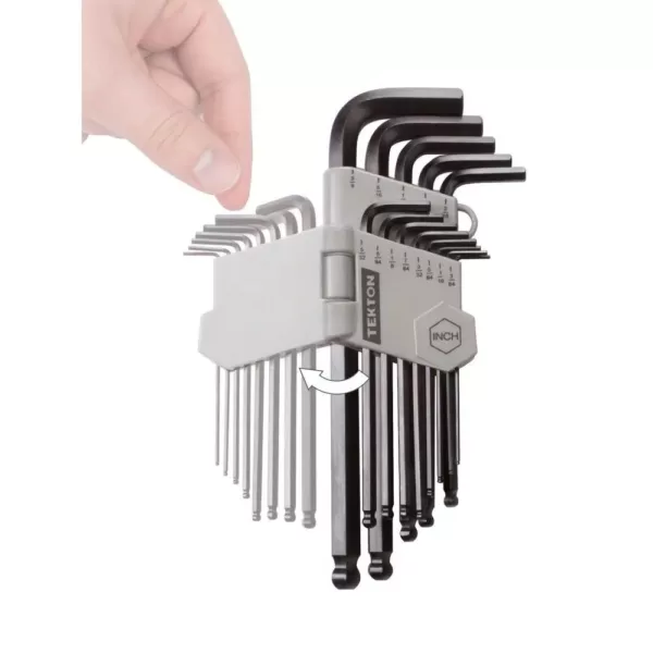 TEKTON 3/64-3/8 in. Long Arm Ball End Hex Key Wrench Set (13-Piece)