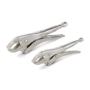 TEKTON 7 in. to 10 in. Indexing Round Jaw Locking Pliers Set (2-Piece)