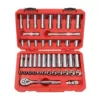 TEKTON 3/8 in. Drive 5/16-3/4 in., 8-19 mm 6-Point Socket Set (45-Piece)