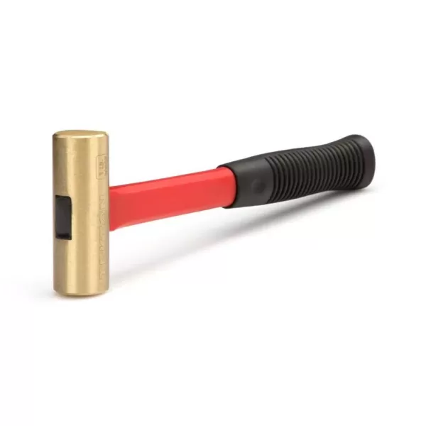 TEKTON 16 oz. Jacketed Fiberglass Brass Hammer