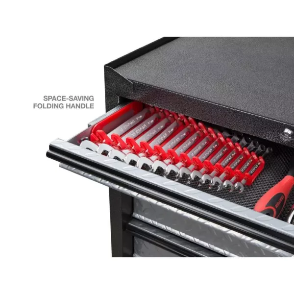 TEKTON 6.75 in. 13-Tool Store-and-Go Wrench Rack Keeper in Red