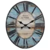 3R Studios Turquoise Oval Wood Wall Clock