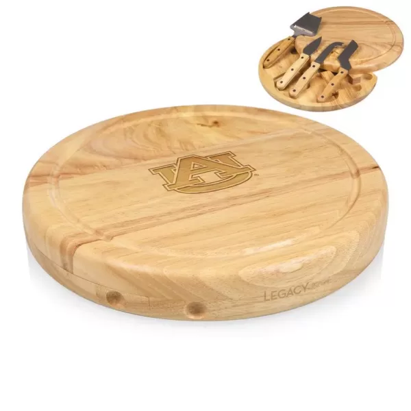 TOSCANA Auburn Tigers Circo Wood Cheese Board Set with Tools