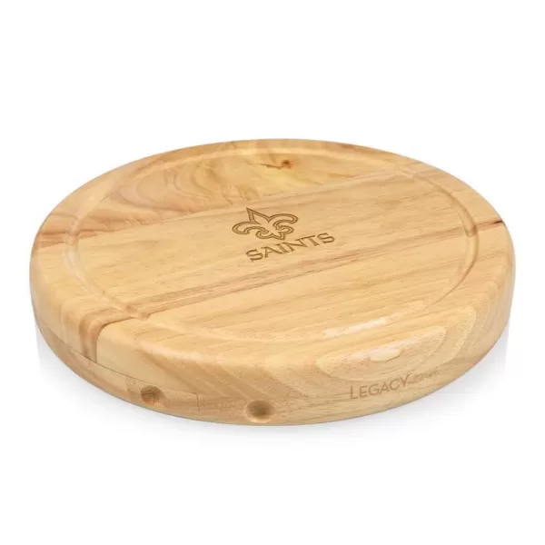 TOSCANA New Orleans Saints Circo Wood Cheese Board Set with Tools