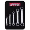 URREA Offset Box End 12-Point Ratcheting Chrome Wrench Set (5-Piece)