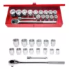 URREA 3/4 in. Drive 6-Point Hand Socket & Accessories Set (16-Piece)