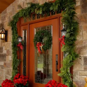 VAN ZYVERDEN 10 ft. Live Fresh Cut Pacific Northwest Cedar Mix Coil Garland