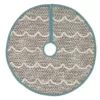 VHC Brands 21 in. Sanbourne Creme White Coastal Christmas Decor Mini Tree Skirt