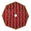 VHC Brands 55 in. Yule Christmas Red Glam Decor Tree Skirt