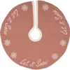 VHC Brands 21 in. Let It Snow Apple Red Farmhouse Christmas Decor Mini Tree Skirt