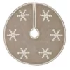 VHC Brands 21 in. Pearlescent Natural Tan Coastal Christmas Decor Mini Tree Skirt