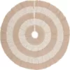 VHC Brands 55 in. Carol Khaki Tan Farmhouse Christmas Decor Tree Skirt