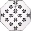 VHC Brands 48 in. Black Emmie Farmhouse Christmas Decor Patchwork Tree Skirt
