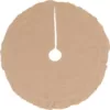 VHC Brands 21 in. Jute Burlap Natural Tan Holiday Rustic and Lodge Decor Tree Skirt