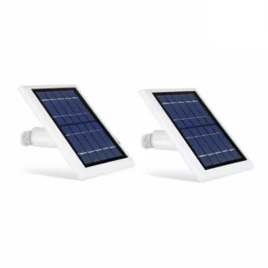 Wasserstein Solar Panel Compatible with Ring Spotlight Cam Battery and Ring Stick Up Cam Battery (2 Pack, White)