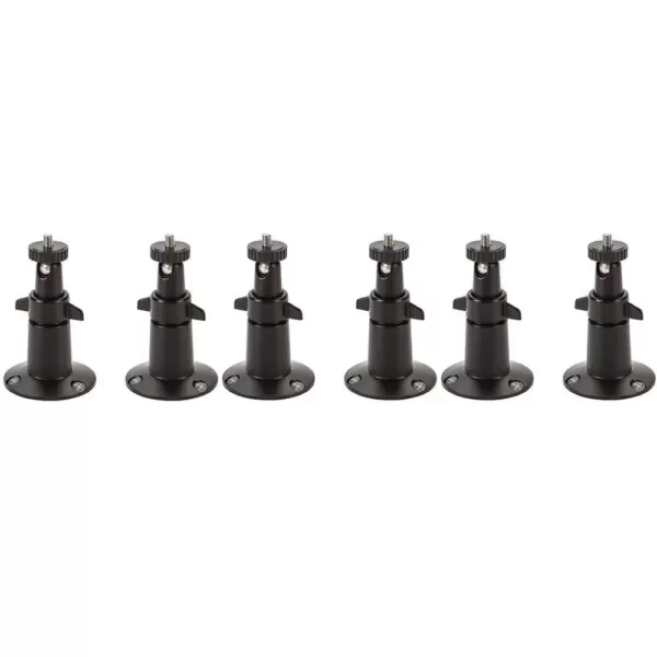 Wasserstein Black Security Wall Mount for Arlo/Arlo Pro (6-Pack)